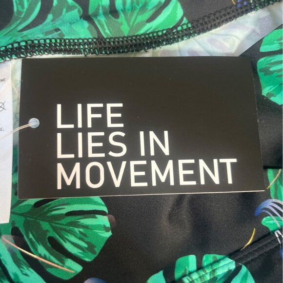 Tropical Leaf Print Swim Skort Skirt Womens XL Green New - Picture 7 of 8